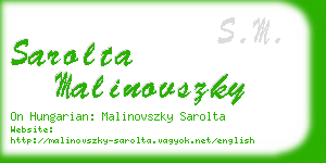 sarolta malinovszky business card